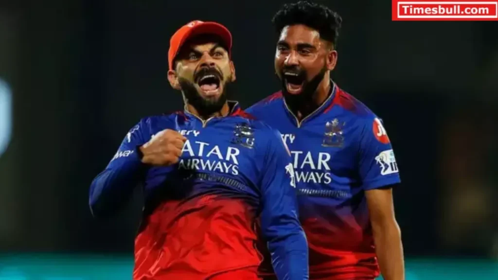 Virat Kohli and Mohammad Siraj