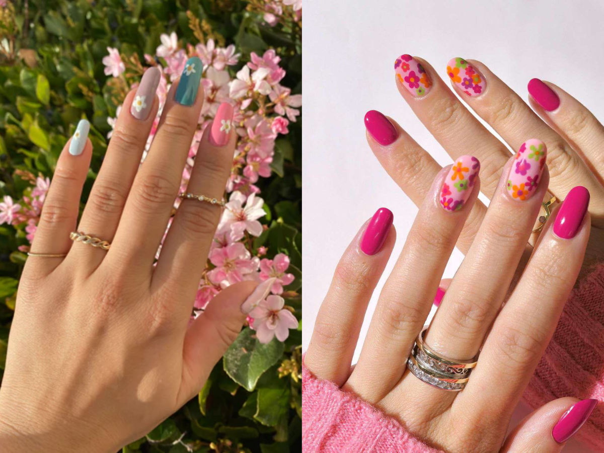 Spring Floral Nails