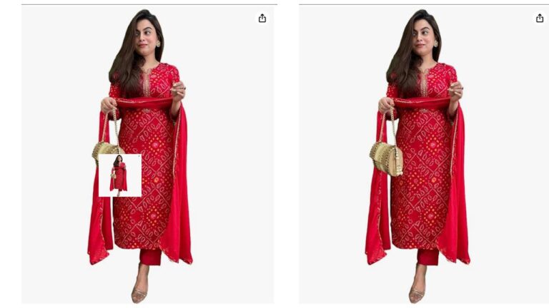 Amazon Summer Session Sale : 75% Discount on GoSriKi Women’s Bandhej Kurta Set