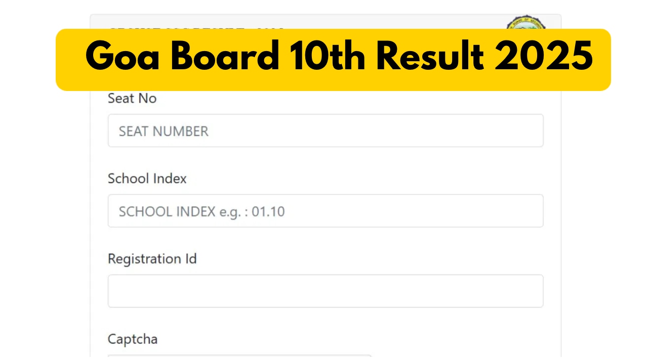 Goa Board 10th Result 2025...