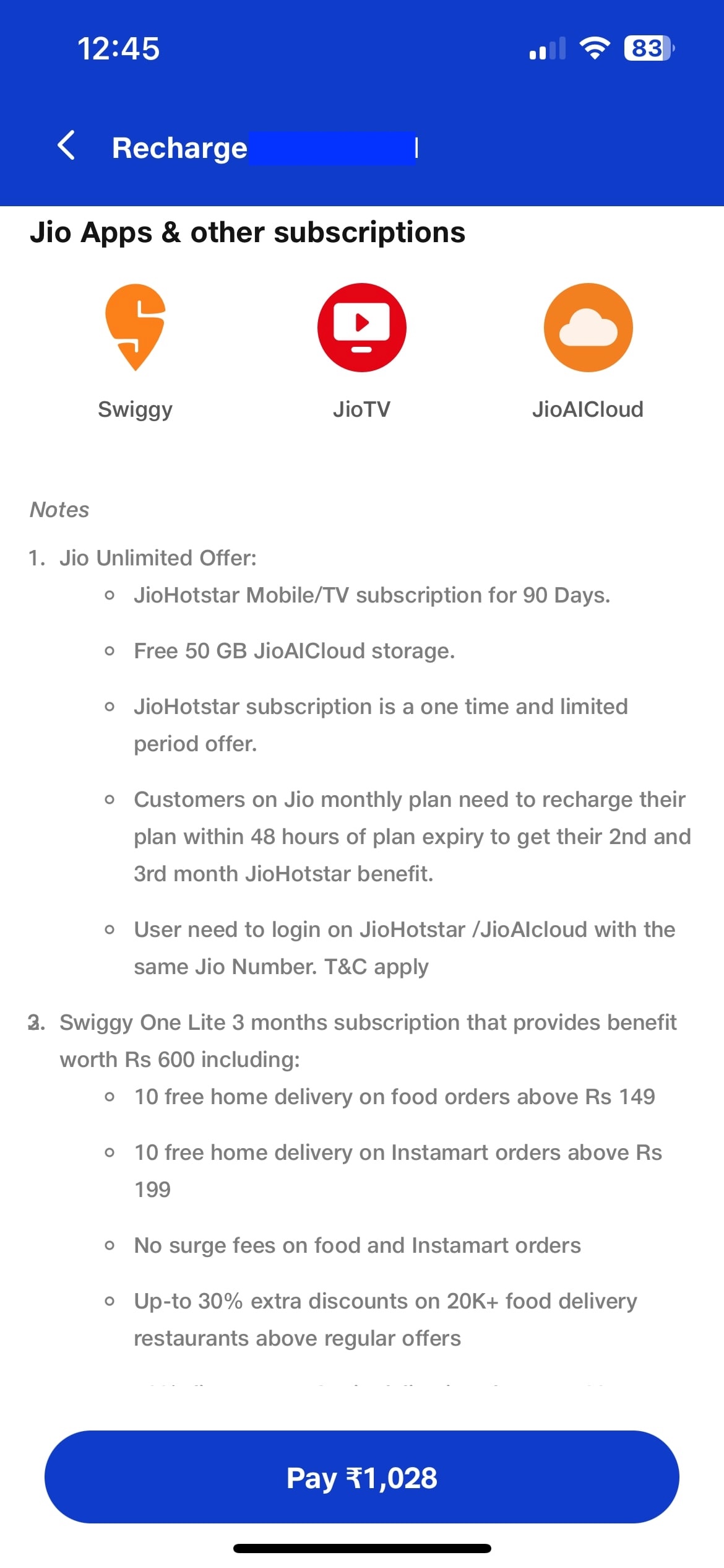 Jio Plans Offers And Benefits