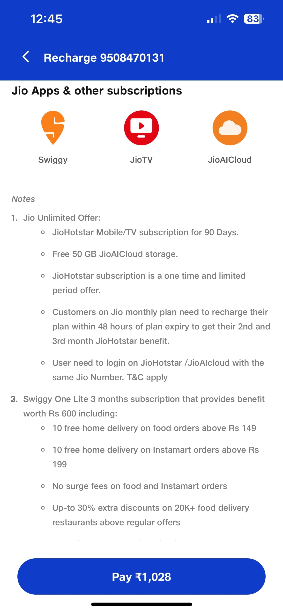Jio Plans Offers And Benefits