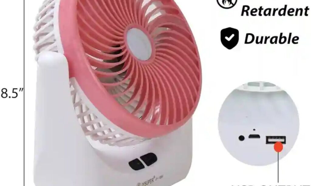 Stay Cool Anywhere with Lalson’s Rechargeable Table Fan with LED Light