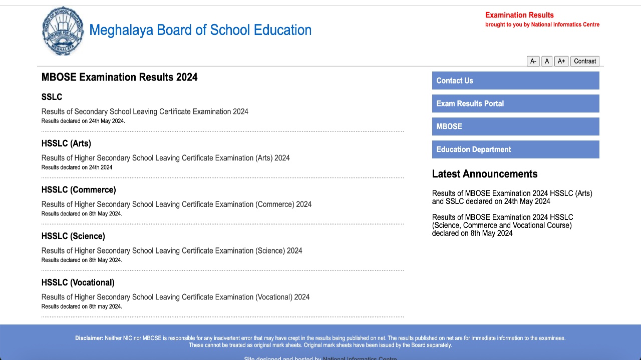 MBOSE SSLC 10th Result 2025...