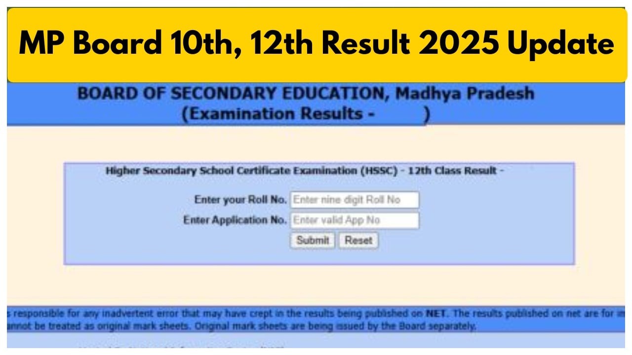 MP Board Result 2025 Class...