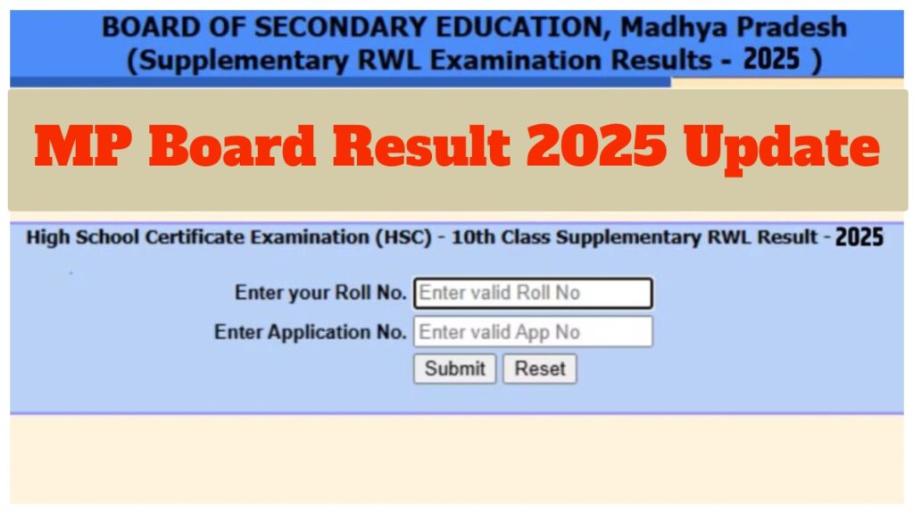 Mp Board Result 2025 Update