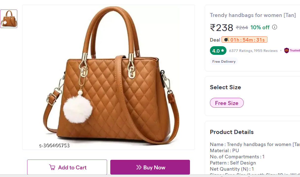 Fashionable Women's Handbag
