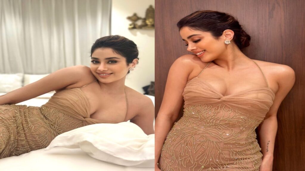 Steal the Spotlight on Your First Night with a Glamorous Jahnvi-Inspired Bralette Blouse!