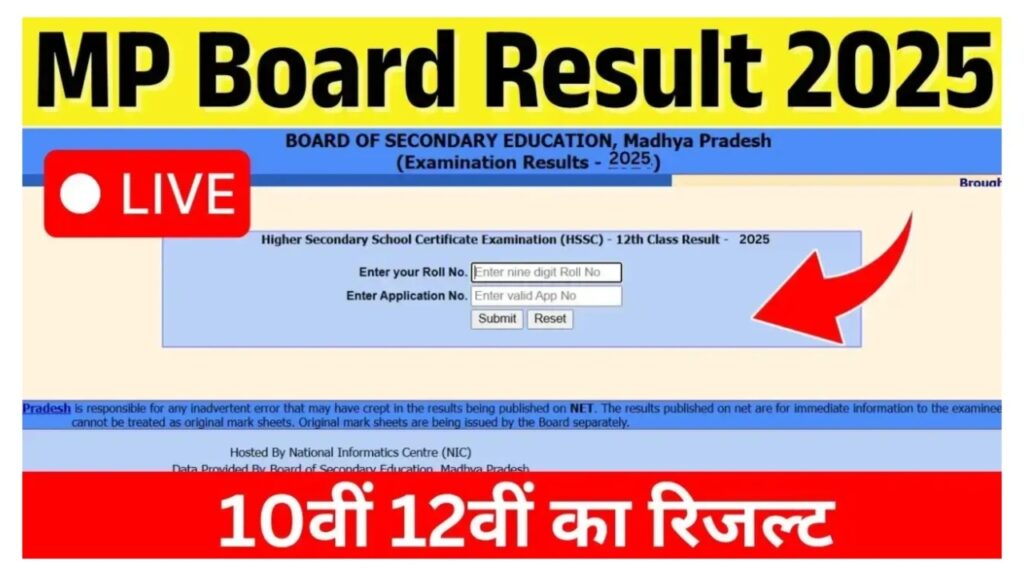 mp board result