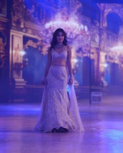 Rhea Chakraborty Stunning Ramp Walk in Fishcut Lehenga, See Photos