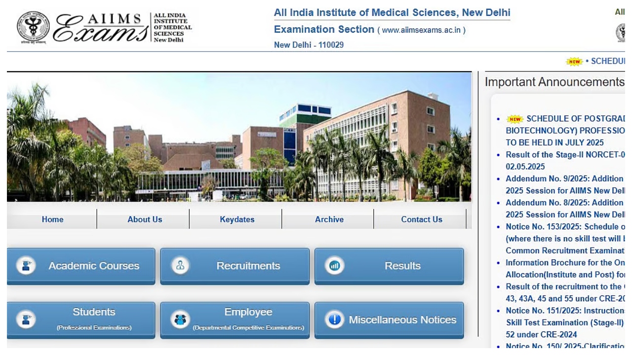 AIIMS INI CET Admit