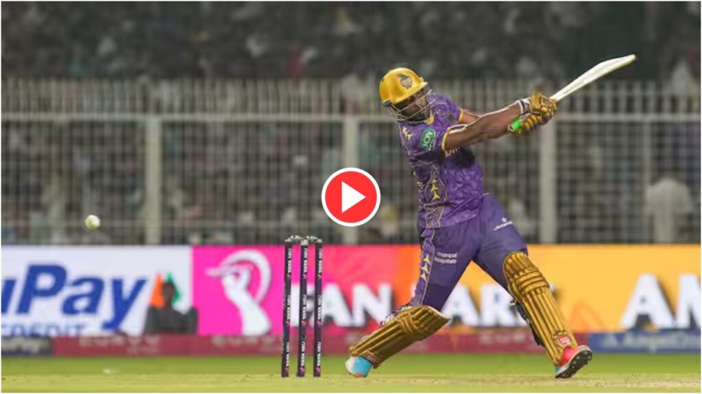 KKR VS RR Video: Andre Russell hits 6 sixes, video viral
