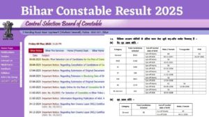 Bihar Police Constable Final Result 2025 Out @csbc.bihar.gov.in – Check CSBC Merit List PDF Now!