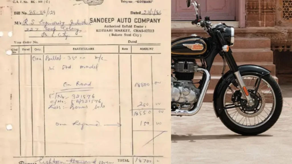 39 years ago the price of Bullet 350 was Rs 18,700, bill viral