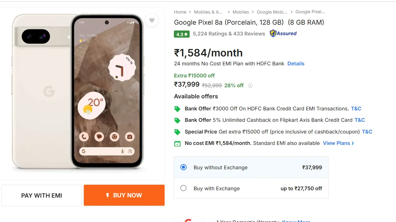 Google Pixel 8a Discount