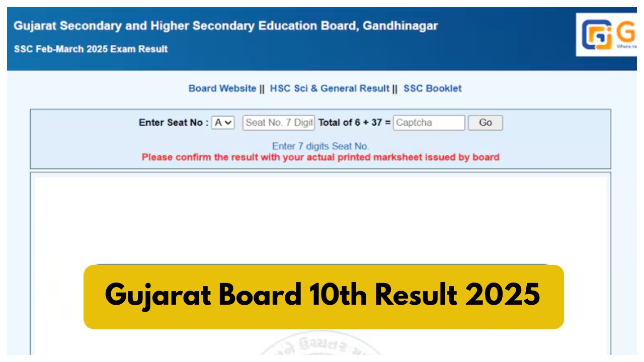 GSEB SSC Result 2025 Declared!...