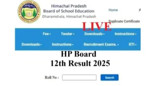 HPBOSE HP Board 12th Result 2025: Himachal Pradesh Board 12th result released, check on direct link