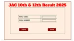 JAC 10th & 12th Result 2025