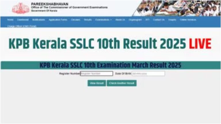 Kerla Board 10th Result Update