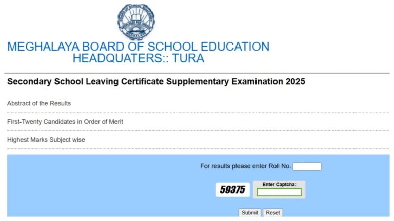 MBOSE SSLC Supplementary Results Out – How to Check Score Via Roll Number