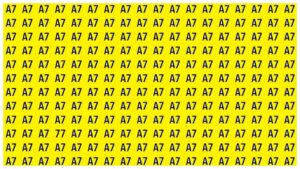 Optical Illusion – Can You Spot the Hidden ’77’ Among A7s in 15 Seconds?