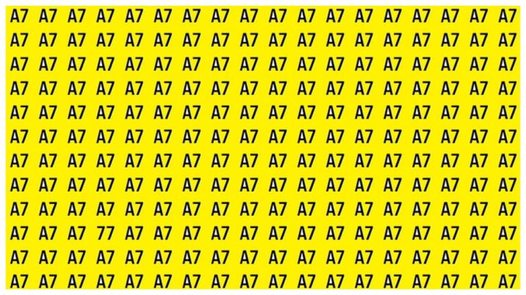 Optical Illusion –  Can You Spot the Hidden ’77’ Among A7s in 15 Seconds?