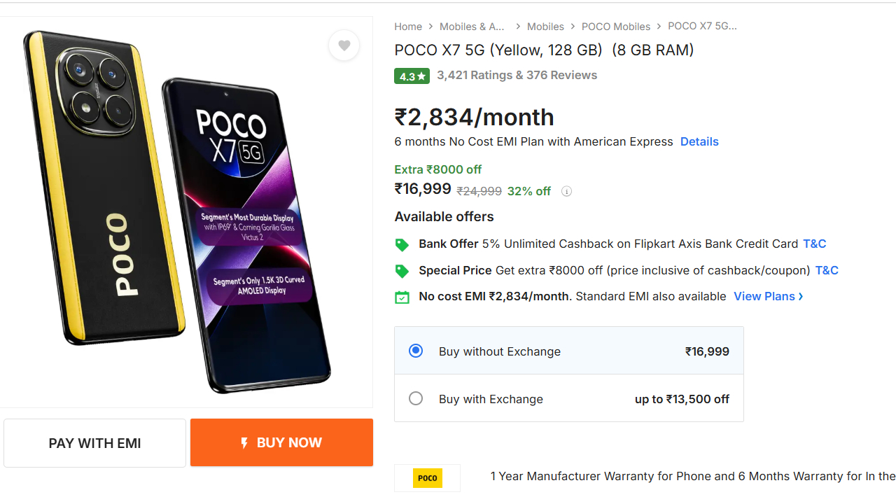 Poco X7 5G Sale