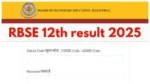 RBSE 12th result 2025