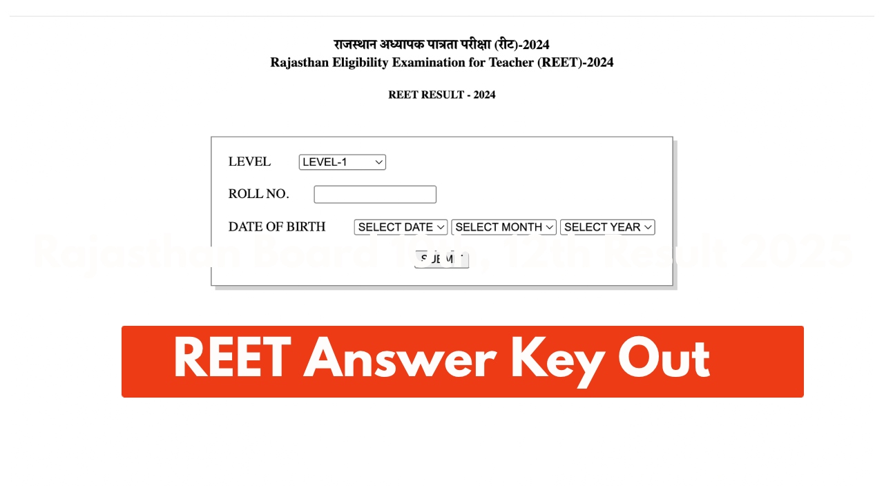 REET Answer Key Out –...