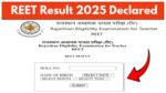 REET Result 2025 Declared