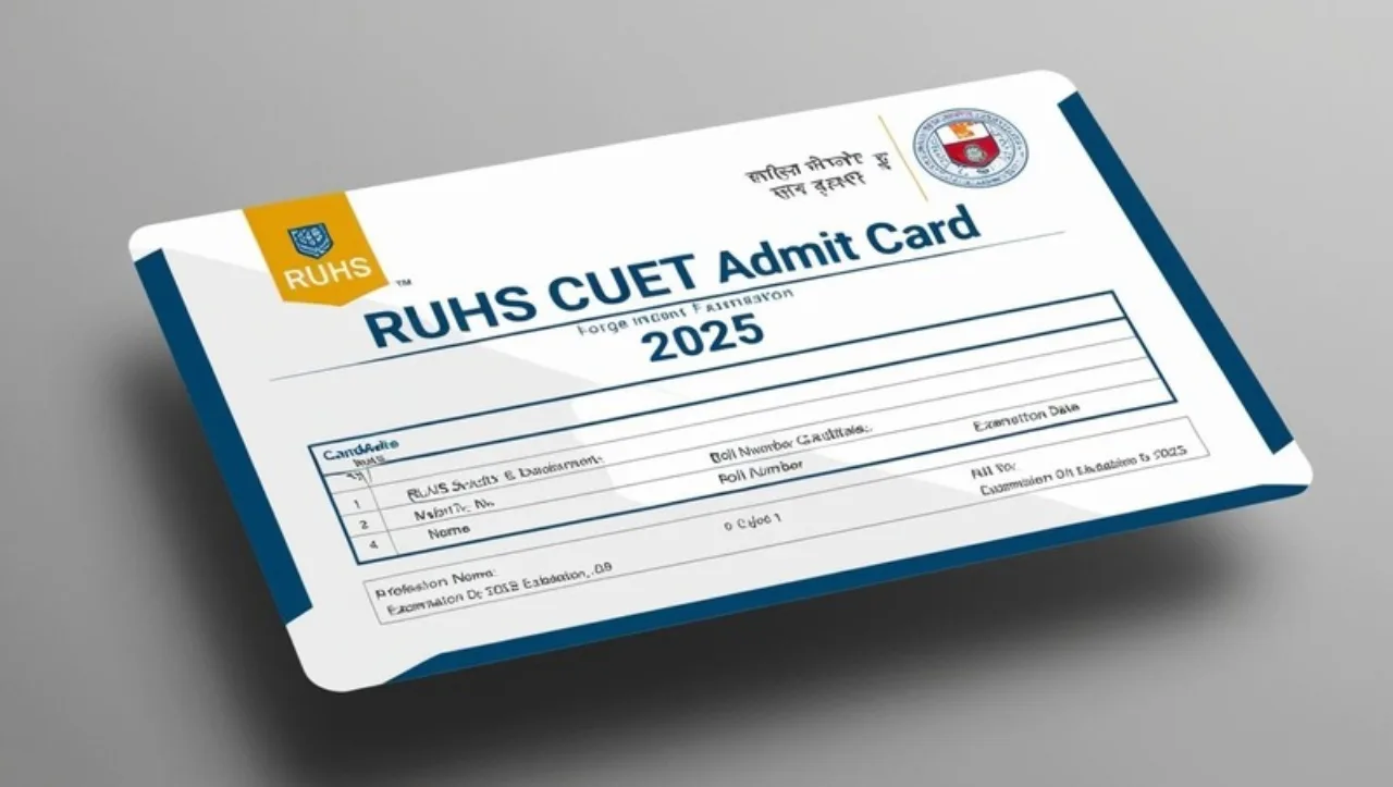 RUHS CUET 2025 Admit