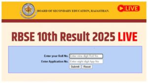 RBSE 10th Result 2025 Live Update – Direct Link to check Rajasthan Board score at rajeduboard.rajasthan.gov.in