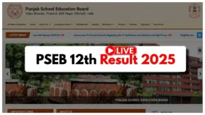 PSEB 12th Result 2025 LIVE – Punjab Board Score Available at 3 PM Today, Here Direct Link
