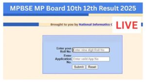 MPBSE Results, MP Board 10th & 12th Results 2025 - Check Now at mpbse.nic.in