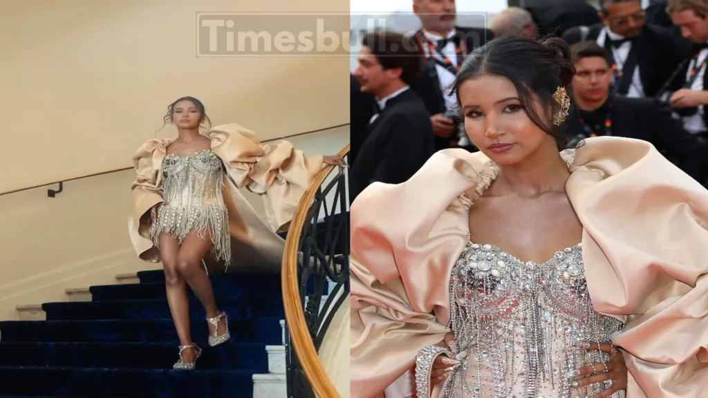 Nancy Tyagi Handmade Red Carpet Outfit Leaves Everyone Speechless-Must See Her Bold Look Here