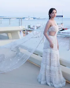 Nitanshi Goyal Cannes Debut Look – See Her Hair Accessory Honoring Bollywood Legends