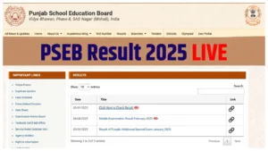 PSEB PSEB 12th Result 2025 Declared TODAY – How to Check Score at pseb.ac.in
