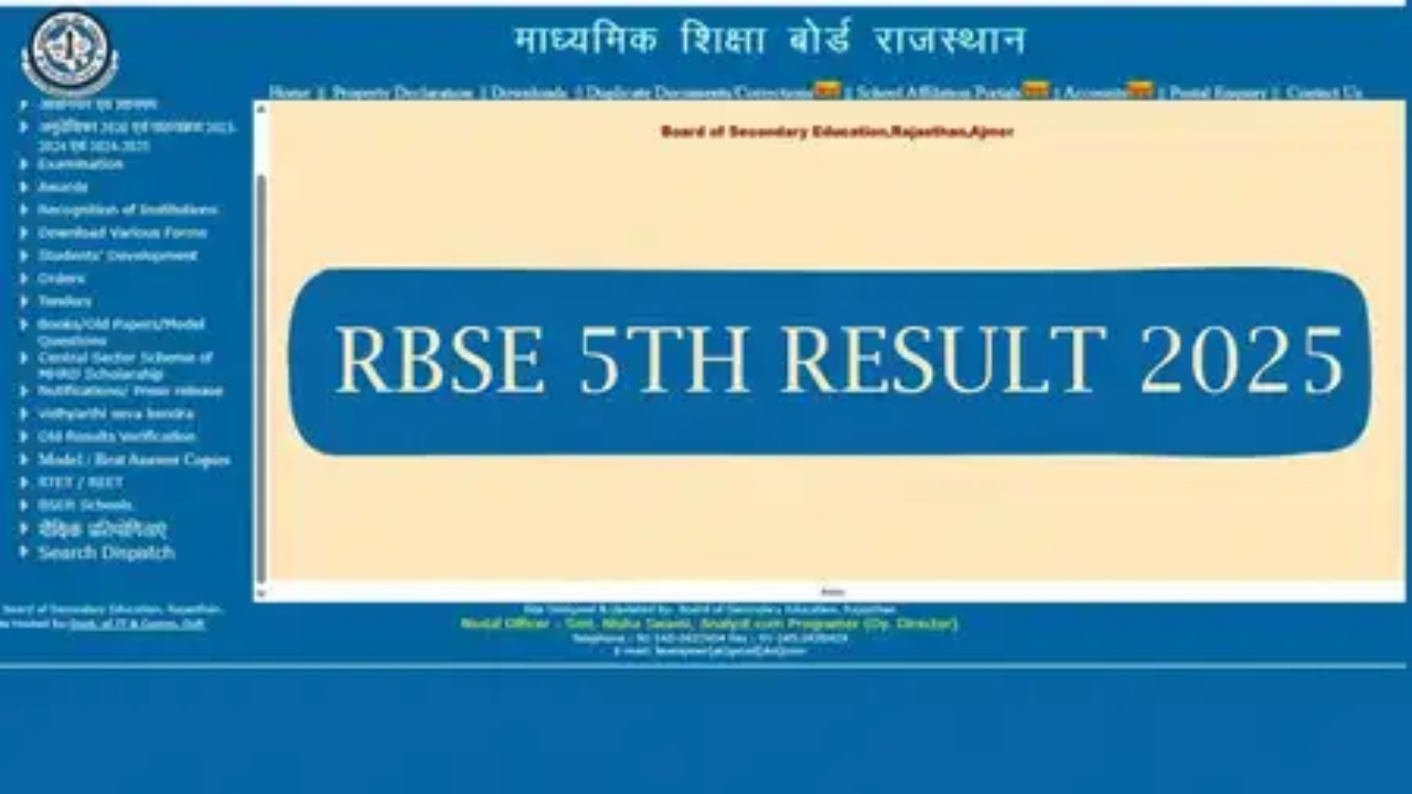 Rajasthan Board 5th result