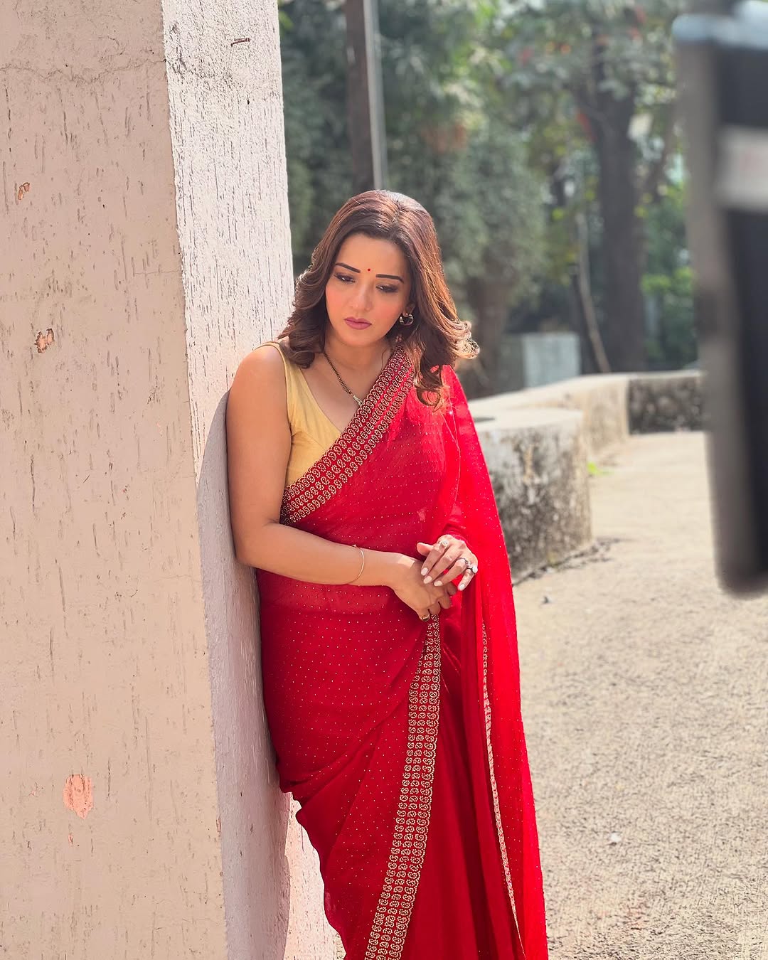 Bhojpuri Star Monalisa Glamorous Red...