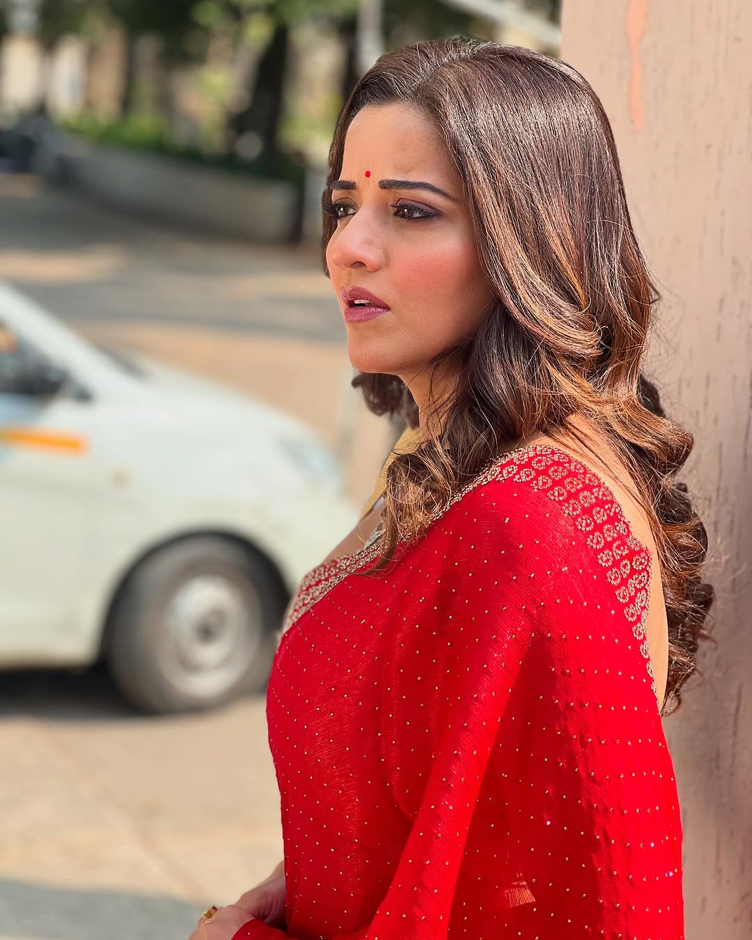 Bhojpuri Star Monalisa Glamorous Red...