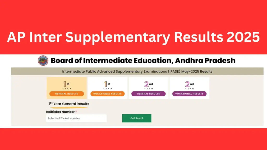 AP Inter Supplementary Results 2025 Declared