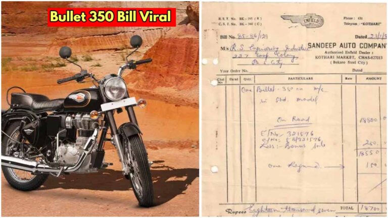 In 1986 the price of Bullet 350 was very low, you will be surprised to see the bill