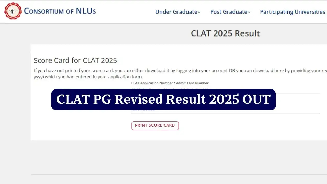 CLAT PG 2025 Amended Result...