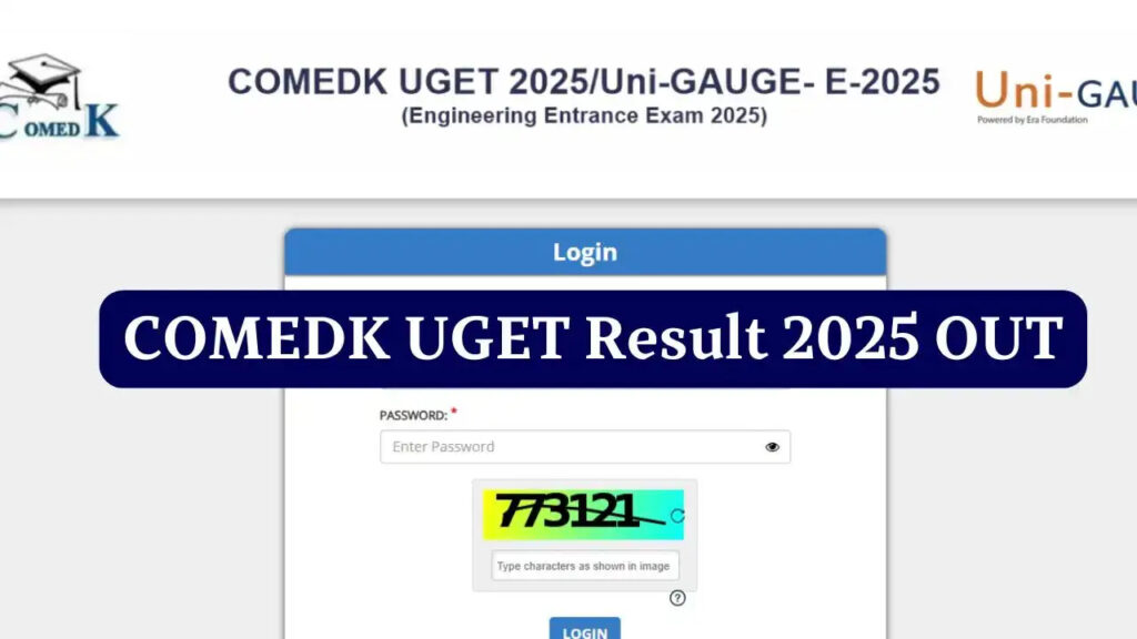 COMEDK UGET 2025 Result Declared