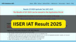 IISER IAT 2025 Result Out