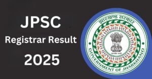 JPSC Registrar Result 2025