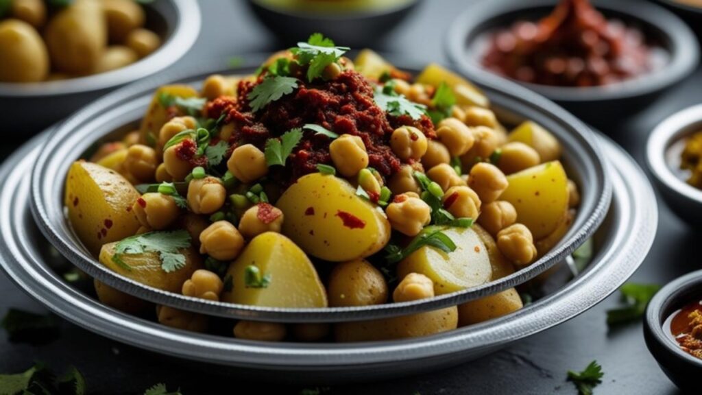 Kathiawari Aloo Chana Chaat Recipe