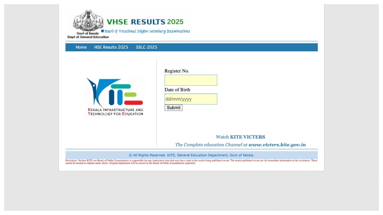Kerala Plus One Result