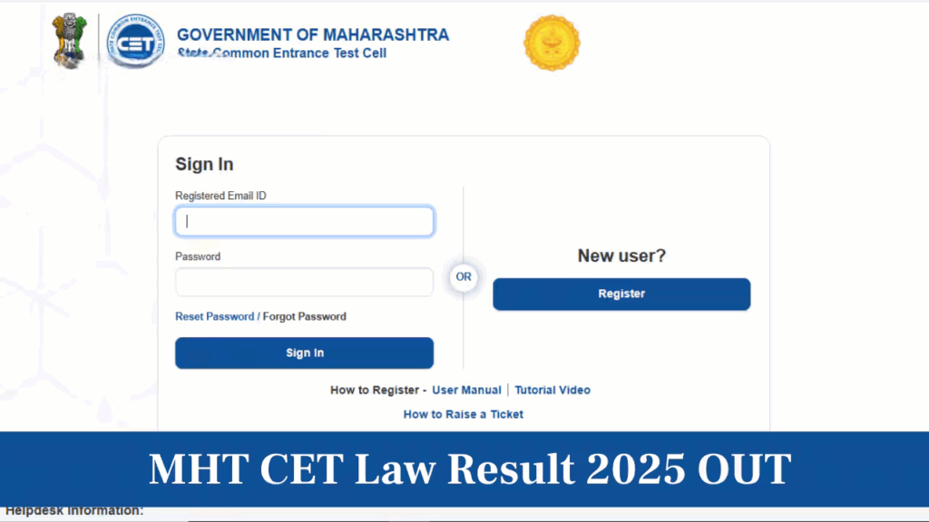 MHT CET 3-Year LLB Result 2025 Declared