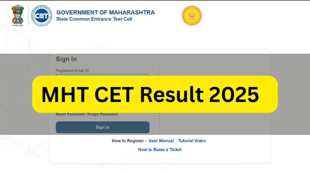 MHT CET Result 2025